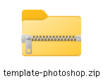 ダウンロードボタンをクリックすると、Photoshop（psd形式）のデータ作成専用のテンプレートファイルがダウンロードされます。