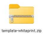 ダウンロードボタンをクリックすると、白インク名刺のデータ作成専用（ai形式）のテンプレートファイルがダウンロードされます。